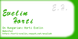 evelin horti business card